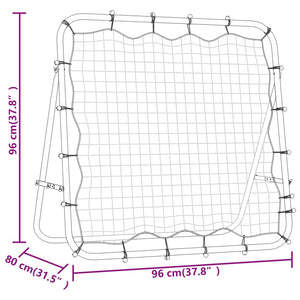 vidaXL Adjustable Football Kickback Rebounder 96x80x96 cm Steel and PE