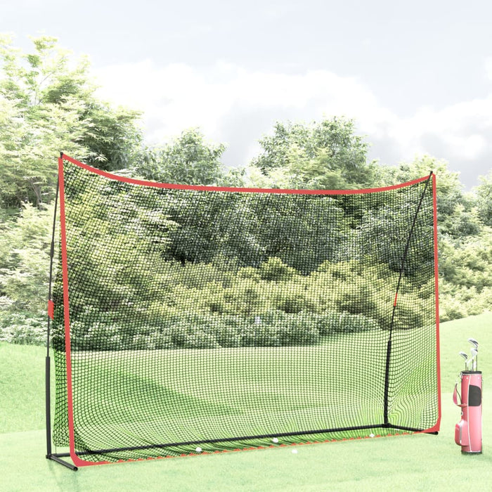 vidaXL Golf Practice Net Black and Red 305x91x213 cm Polyester