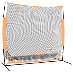 vidaXL Golf Practice Net Black and Orange 215x107x216 cm Polyester