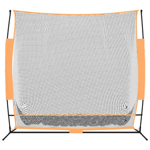 vidaXL Golf Practice Net Black and Orange 215x107x216 cm Polyester