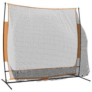 vidaXL Golf Practice Net Black and Orange 215x107x216 cm Polyester