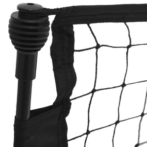 vidaXL Football Rebounder Net Black and Yellow 183x85x120 cm Polyester