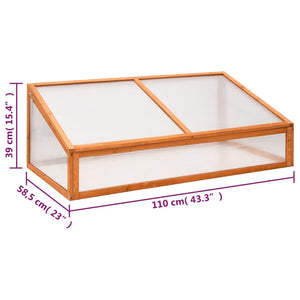 vidaXL Greenhouse Orange 110x58.5x39 cm Fir Wood