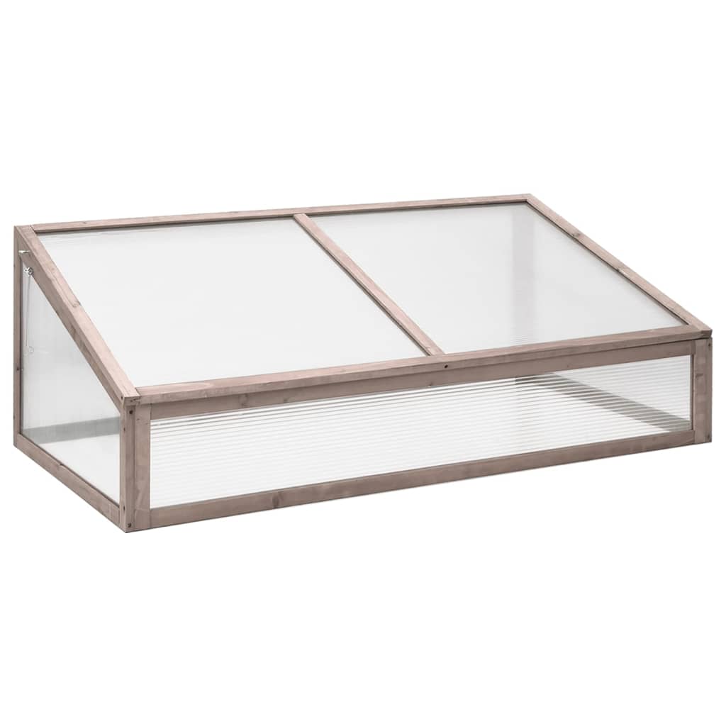 vidaXL Greenhouse Grey 110x58.5x39 cm Fir Wood