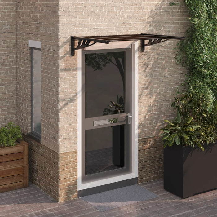 vidaXL Door Canopy Black 122x90 cm Polycarbonate