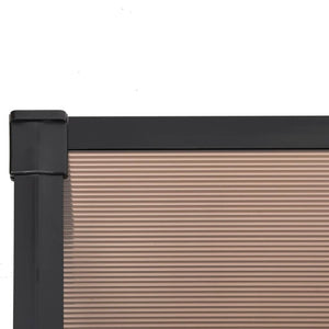 vidaXL Door Canopy Black 297.5x90 cm Polycarbonate