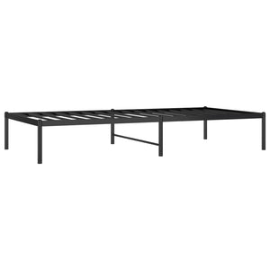 vidaXL Metal Bed Frame without Mattress Black 90x190cm