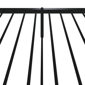 vidaXL Metal Bed Frame without Mattress with Footboard Black 90x190cm