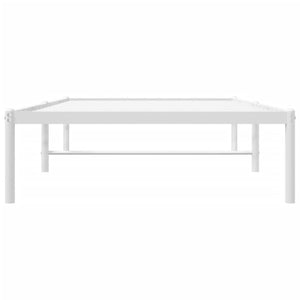 vidaXL Metal Bed Frame White 90x190 cm Single