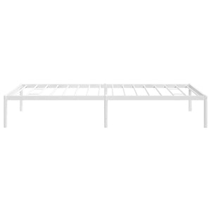 vidaXL Metal Bed Frame White 90x190 cm Single