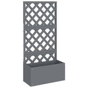 vidaXL Trellis Planters 2 pcs Grey 65x33x135 cm WPC