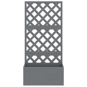 vidaXL Trellis Planters 2 pcs Grey 65x33x135 cm WPC