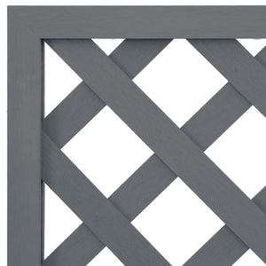 vidaXL Trellis Planters 2 pcs Grey 65x33x135 cm WPC