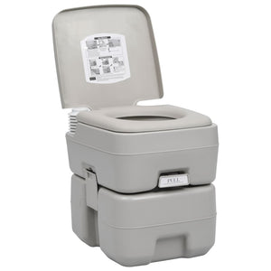 vidaXL Portable Camping Toilet and Handwash Stand Set