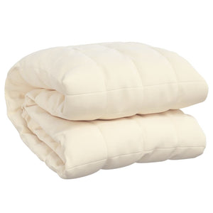 vidaXL Weighted Blanket Light Cream 200x230 cm 13 kg Fabric