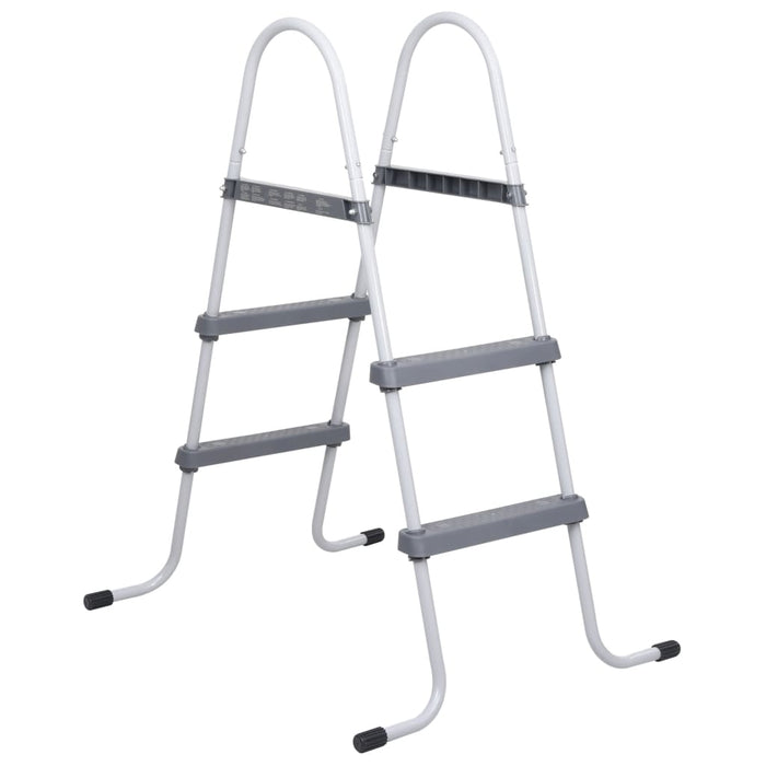 vidaXL Pool Ladder Grey 84 cm Steel