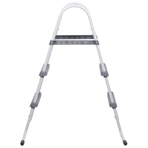 vidaXL Pool Ladder Grey 84 cm Steel