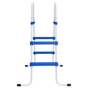 vidaXL Pool Ladder Blue and White 84 cm Steel