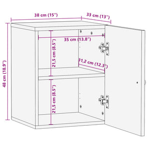 vidaXL Bathroom Wall Cabinet 38x33x48 cm Solid Wood Reclaimed