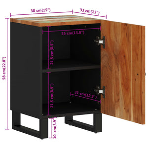 vidaXL Bathroom Cabinet 38x33x58 cm Solid Wood Reclaimed