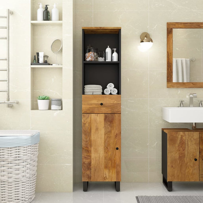 vidaXL Bathroom Cabinet 38x33x160 cm Solid Wood Mango