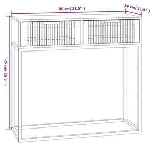 vidaXL Console Table White 80x30x75 cm Engineered Wood and Iron