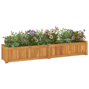 vidaXL Raised Bed 150x30x25 cm Solid Wood Teak