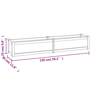 vidaXL Raised Bed 150x30x25 cm Solid Wood Teak