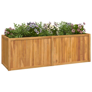 vidaXL Raised Bed 150x50x50 cm Solid Wood Teak