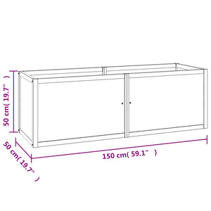 vidaXL Raised Bed 150x50x50 cm Solid Wood Teak