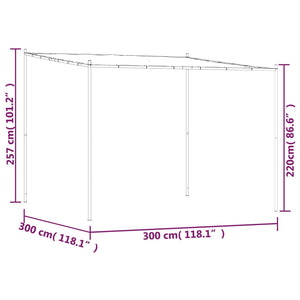 vidaXL Gazebo White 3x3 m 180 g/m² Fabric and Steel