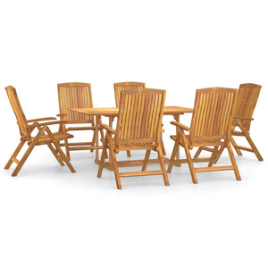 vidaXL 7 Piece Garden Dining Set Solid Wood Teak