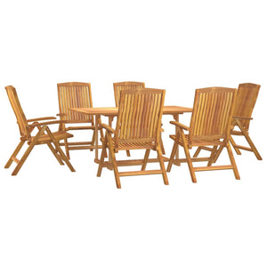 vidaXL 7 Piece Garden Dining Set Solid Wood Teak