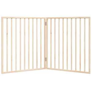 vidaXL Dog Gate Foldable 2 Panels 160 cm Poplar Wood