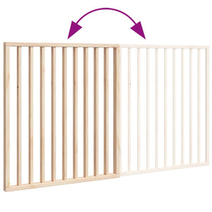 vidaXL Dog Gate Foldable 2 Panels 160 cm Poplar Wood