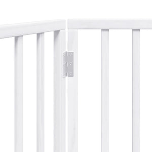 vidaXL Dog Gate Foldable 3 Panels White 150 cm Poplar Wood