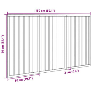 vidaXL Dog Gate Foldable 3 Panels White 150 cm Poplar Wood