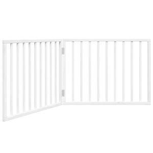 vidaXL Dog Gate Foldable 2 Panels White 160 cm Poplar Wood