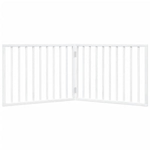 vidaXL Dog Gate Foldable 2 Panels White 160 cm Poplar Wood