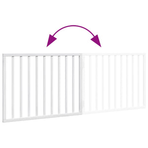 vidaXL Dog Gate Foldable 2 Panels White 160 cm Poplar Wood