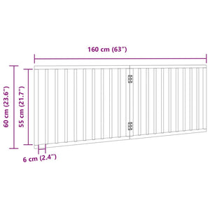 vidaXL Dog Gate Foldable 2 Panels White 160 cm Poplar Wood