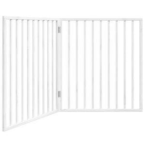 vidaXL Dog Gate Foldable 2 Panels White 160 cm Poplar Wood