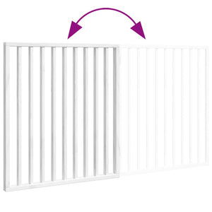 vidaXL Dog Gate Foldable 2 Panels White 160 cm Poplar Wood