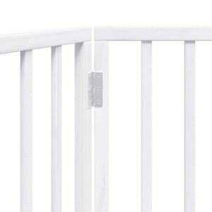 vidaXL Dog Gate Foldable 2 Panels White 160 cm Poplar Wood