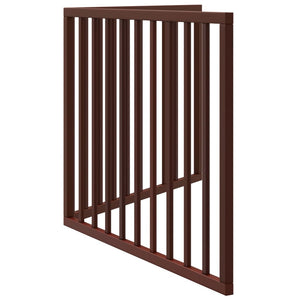 vidaXL Dog Gate Foldable 2 Panels Brown 160 cm Poplar Wood