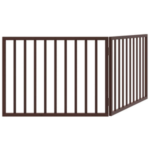 vidaXL Dog Gate Foldable 2 Panels Brown 160 cm Poplar Wood