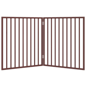 vidaXL Dog Gate Foldable 2 Panels Brown 160 cm Poplar Wood