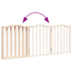 vidaXL Dog Gate Foldable 3 Panels 150 cm Poplar Wood