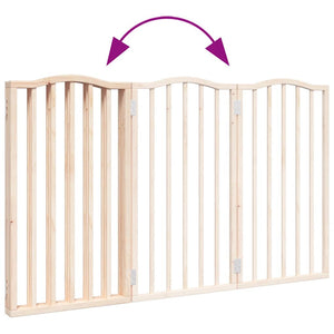 vidaXL Dog Gate Foldable 3 Panels 150 cm Poplar Wood