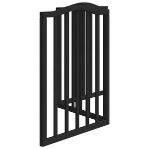 vidaXL Dog Gate Foldable 3 Panels Black 150 cm Poplar Wood